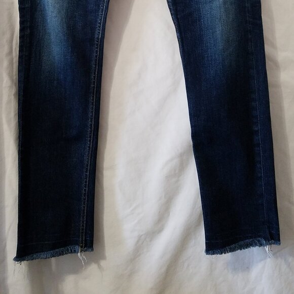 Rag & Bone Dre Low Rise Slim Boyfriend Jeans –Women’s 30 –Dark Blue–Distress Hem - Picture 2 of 16